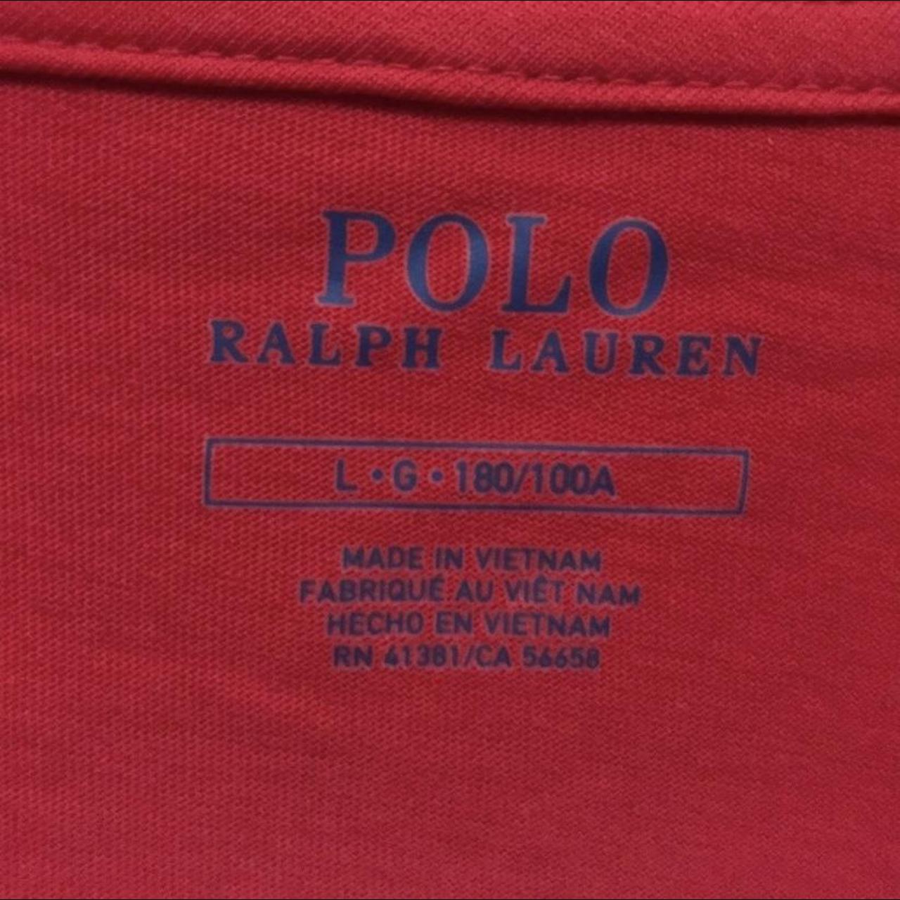 Polo Ralph Lauren Men's Red and Blue T-shirt | Depop