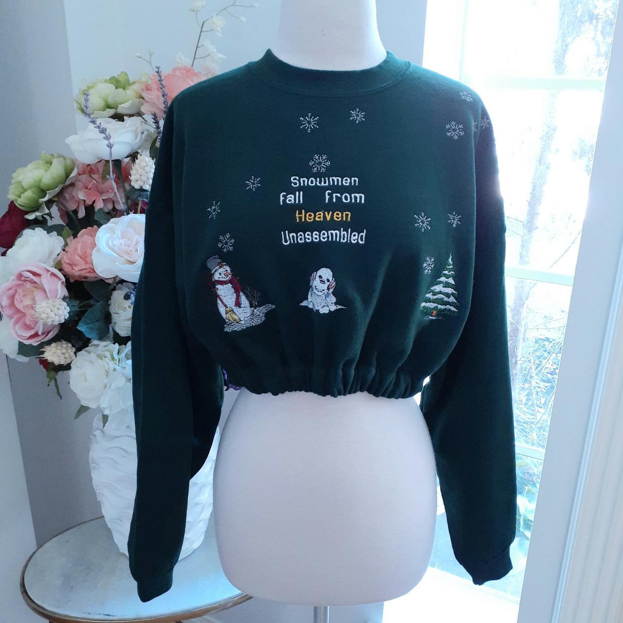 Product Image 1 - Adorable dark forest green snowman