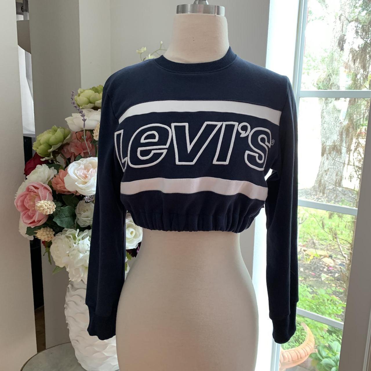 Product Image 1 - Levi’s navy sweatshirt reworked crop