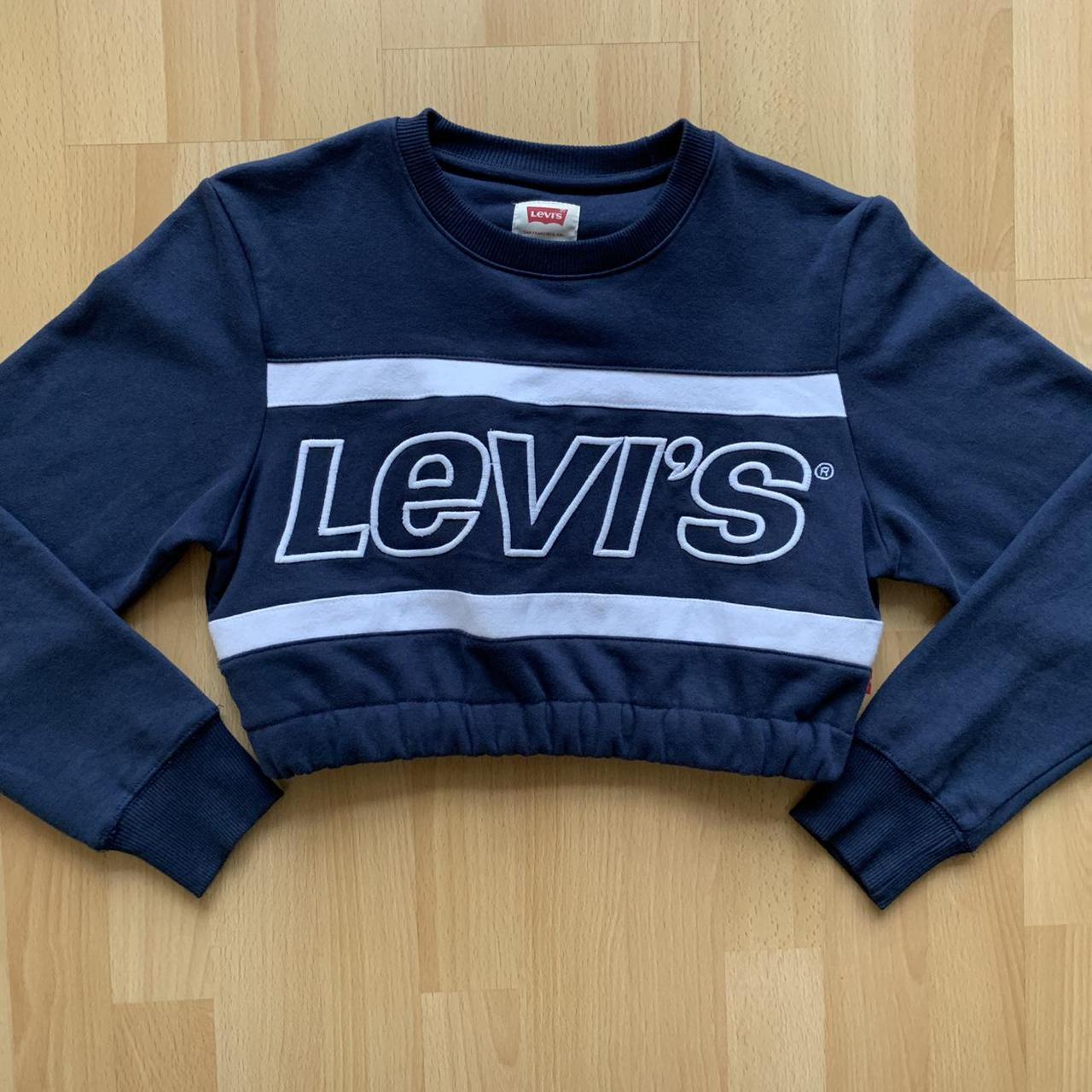 Product Image 2 - Levi’s navy sweatshirt reworked crop