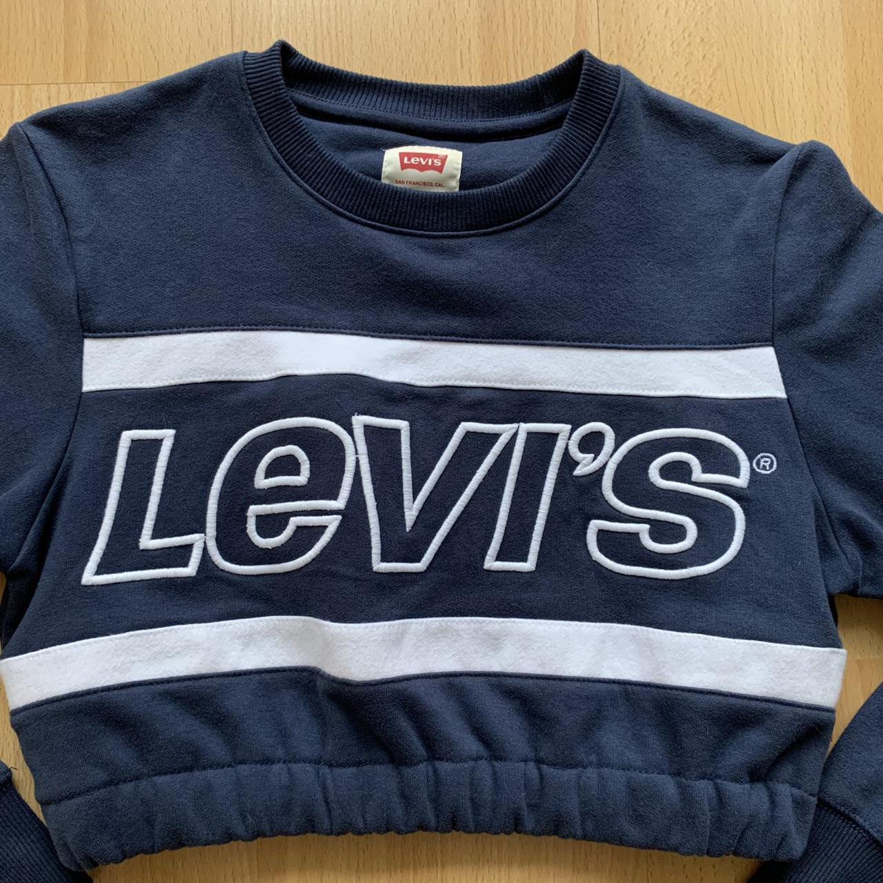 Product Image 3 - Levi’s navy sweatshirt reworked crop