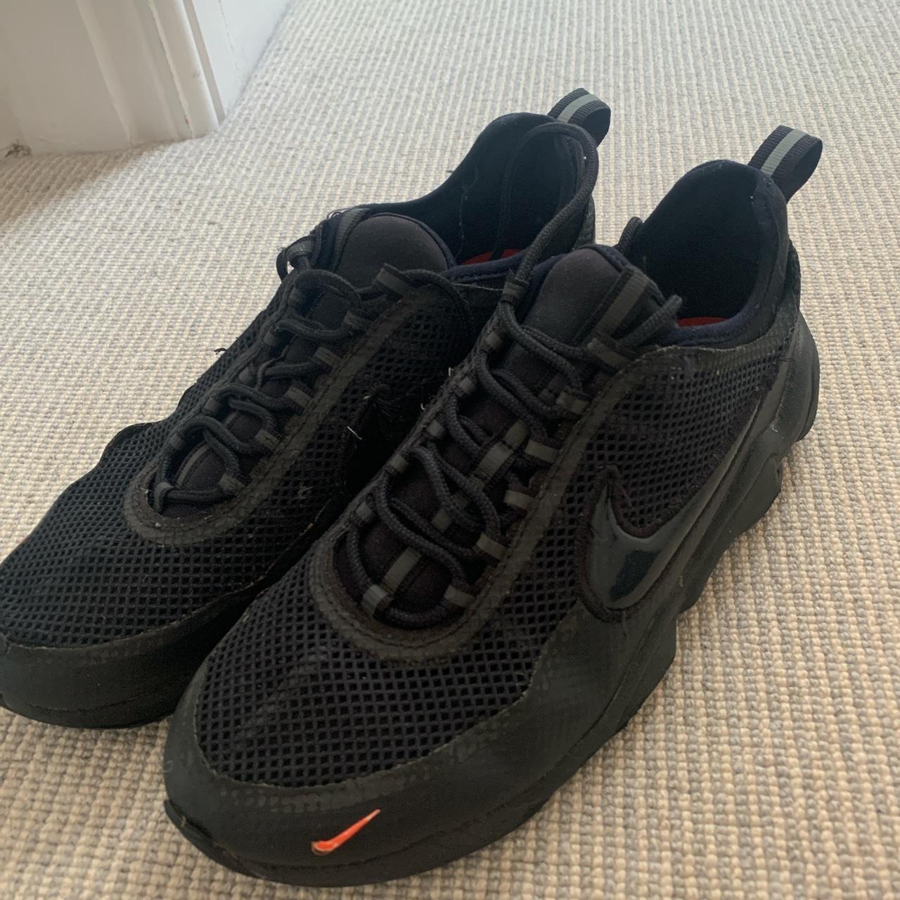 Nike Triple Black Spiridon Uk 7 Worn but in good... - Depop