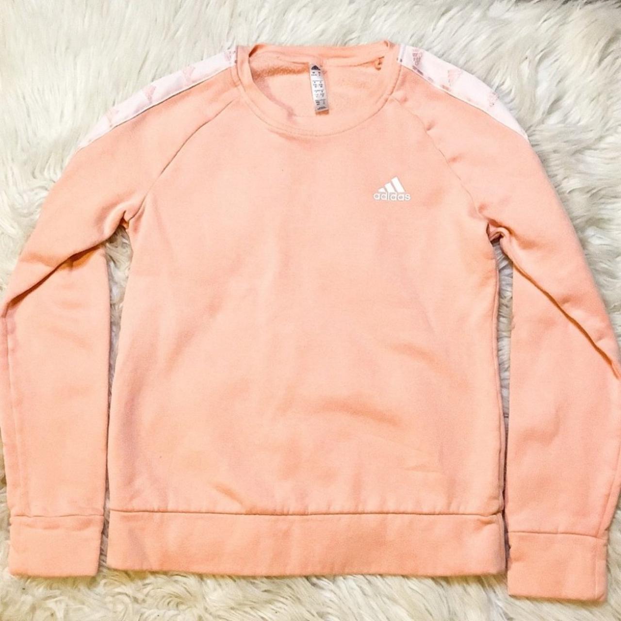 Adidas Light Pink Peach Sweatshirt Size Small Warm... - Depop
