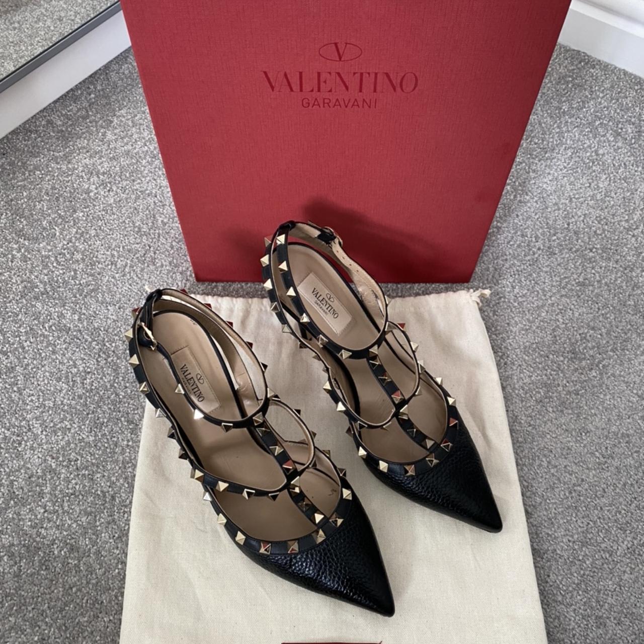 Genuine Valentino rock stud heels, worn good... - Depop