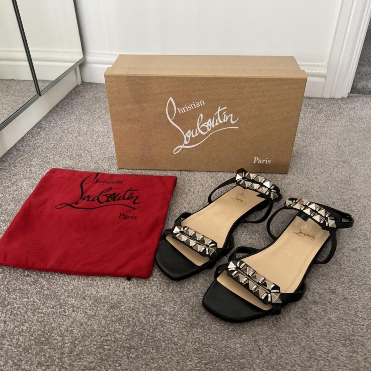 Christian Louboutin Miss Sabina 85MM Silver Leather Sandals New | eBay