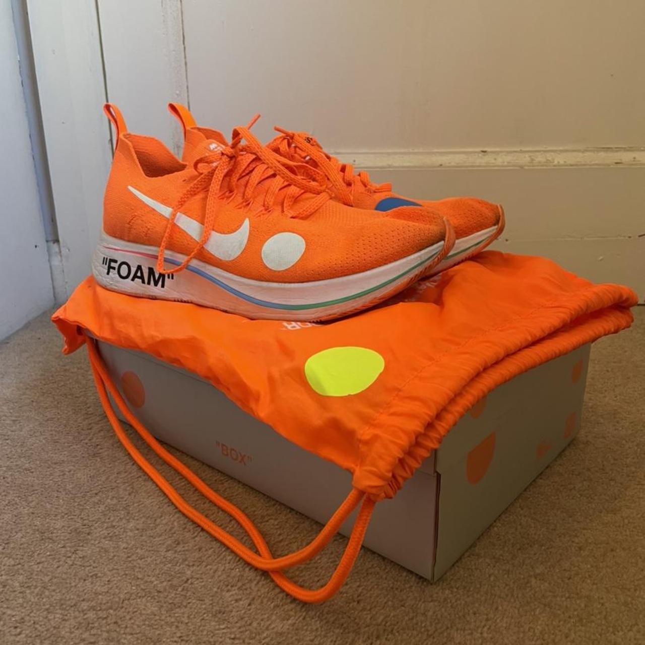 nike zoom off white orange