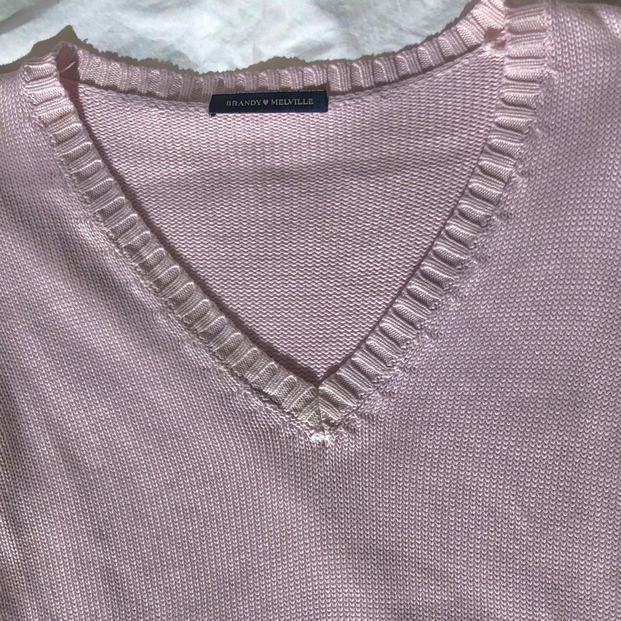 Baby pink Brandy Melville sweater. Barely worn - Depop