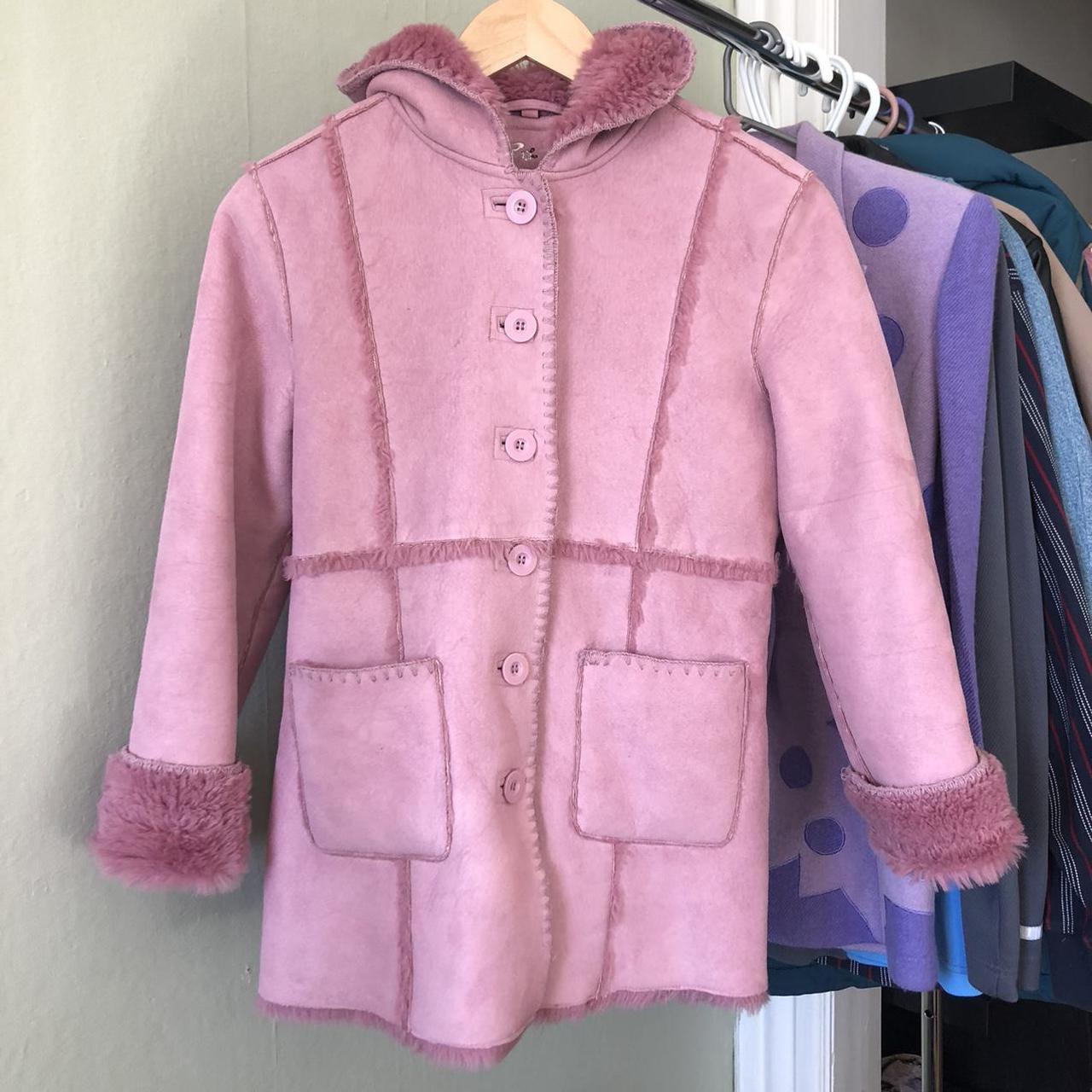 Faux Pink Shearling Coat Liv A Little Soft! Wearing... Depop