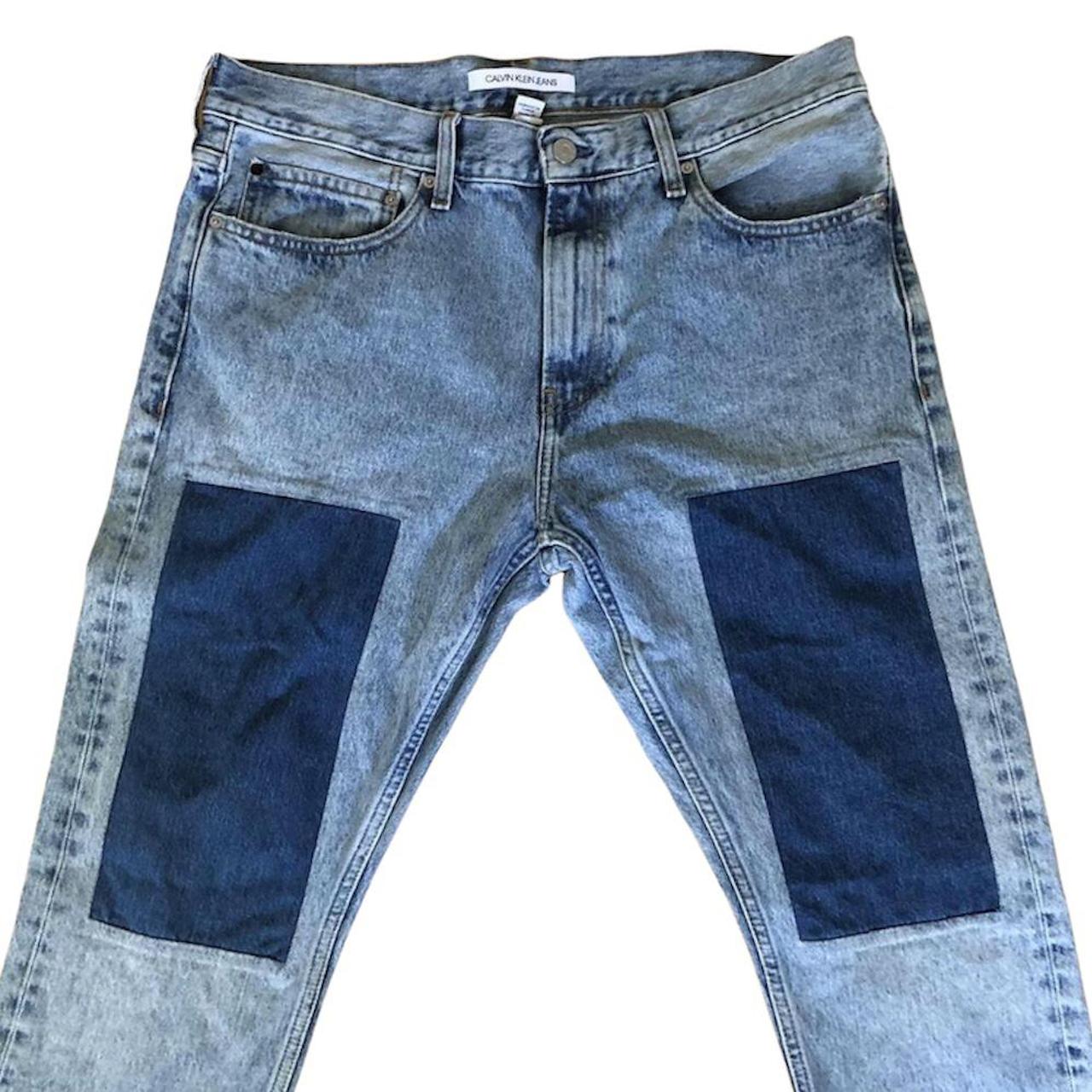 calvin klein patchwork jeans