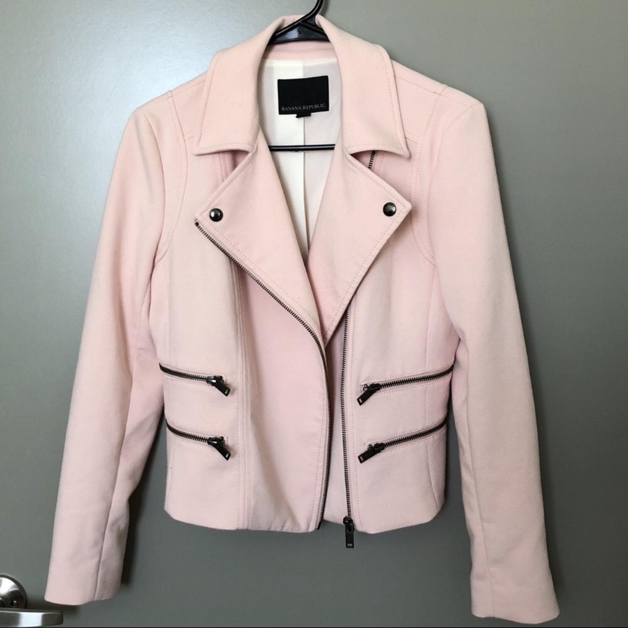 banana republic pink moto jacket