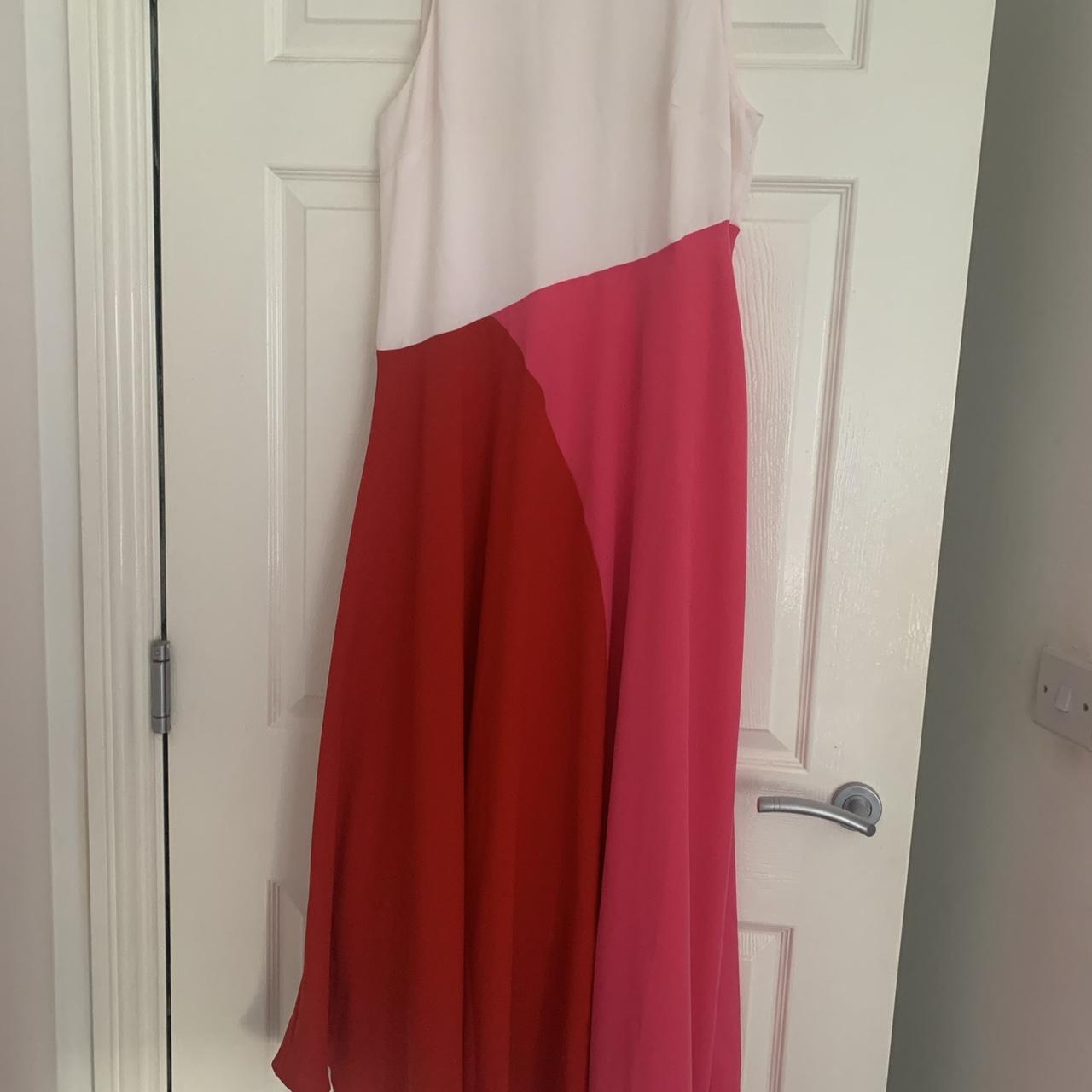 Coast Colour Block Midi Dress Coast Dress UK Size... Depop