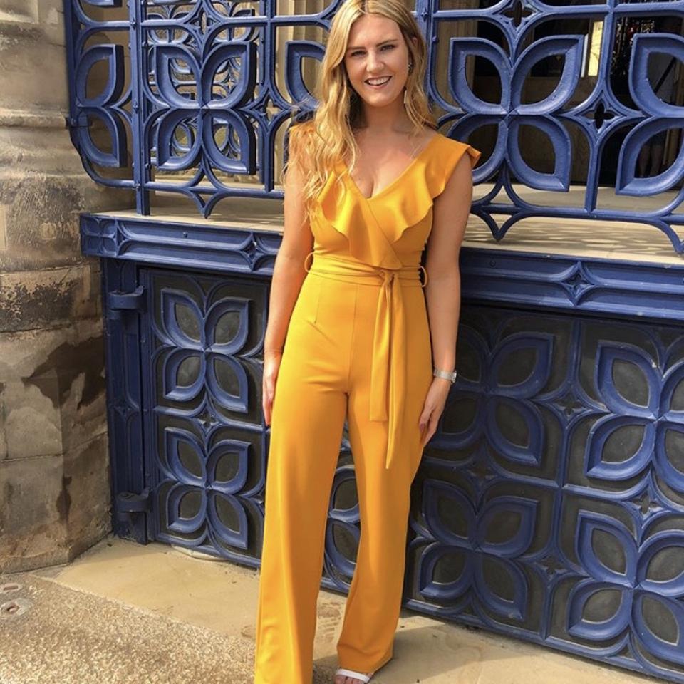 Quiz mustard jumpsuit on sale