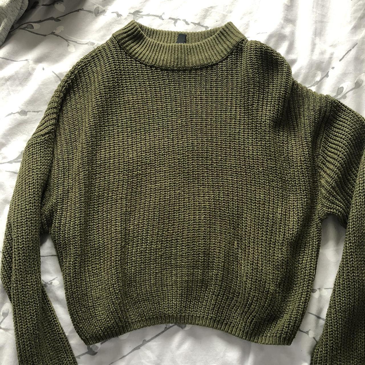 Women's Green and Khaki Jumper | Depop