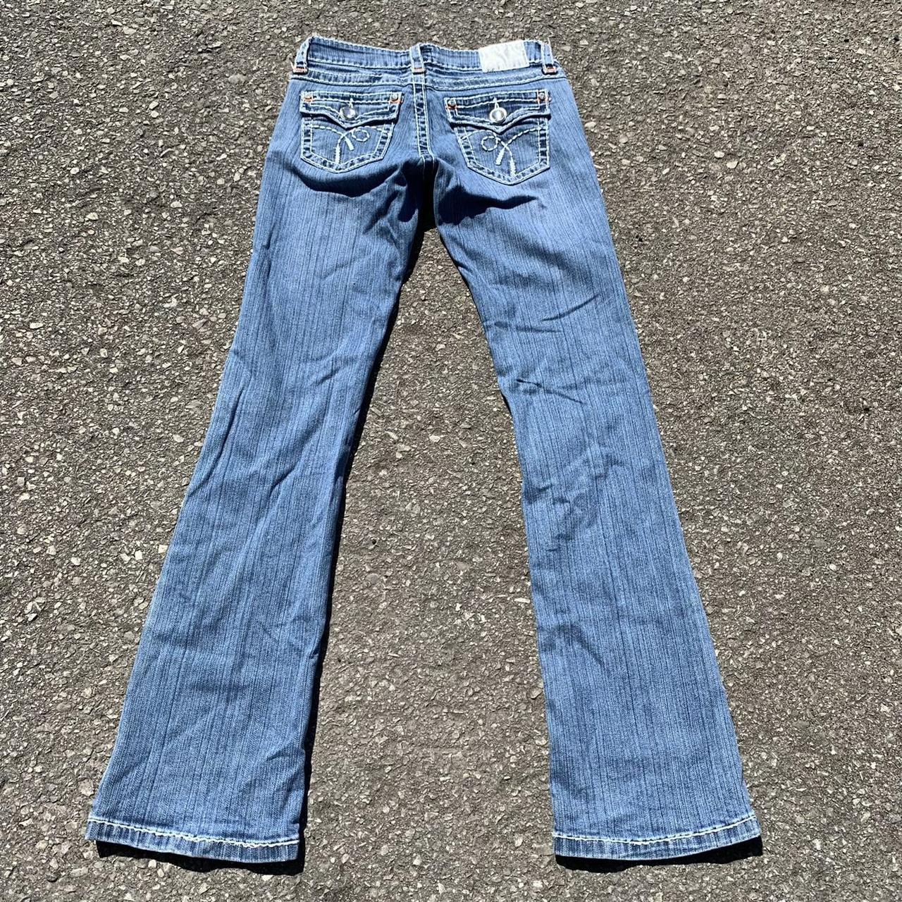 y2k contrast stitch low rise jeans!! these are def... - Depop