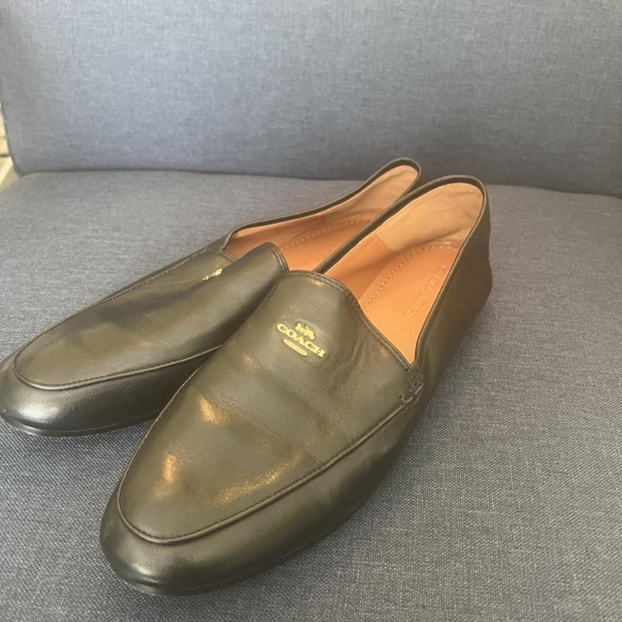 men's coach leather loafers