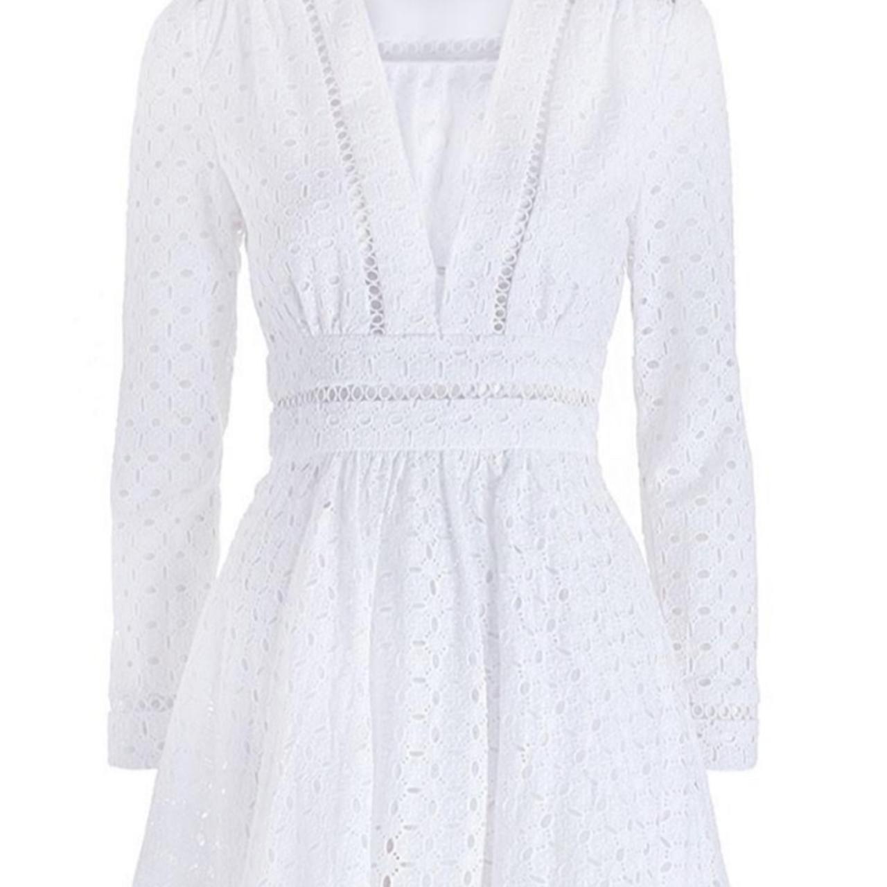 Zimmermann ryker clearance broderie dress white