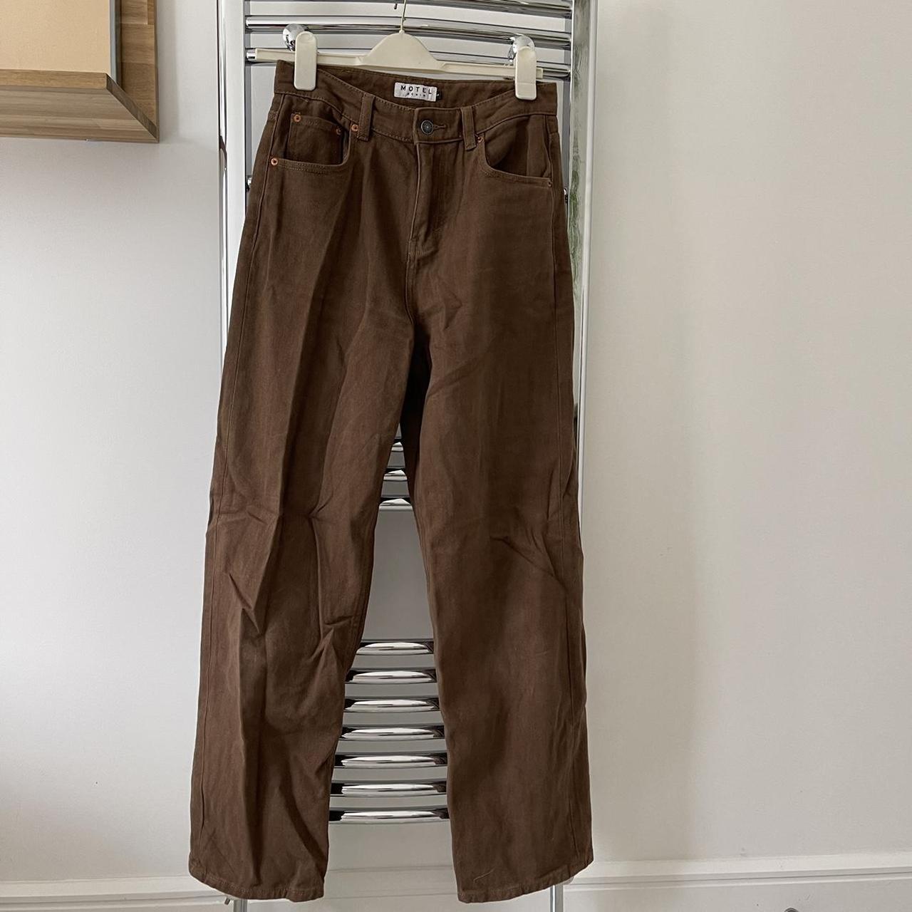 Motel Women's Brown Jeans Depop