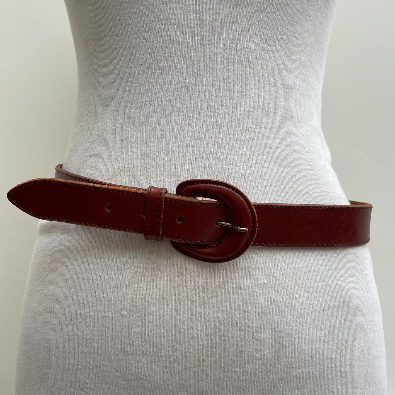 Osprey leather belt with leather covered... - Depop