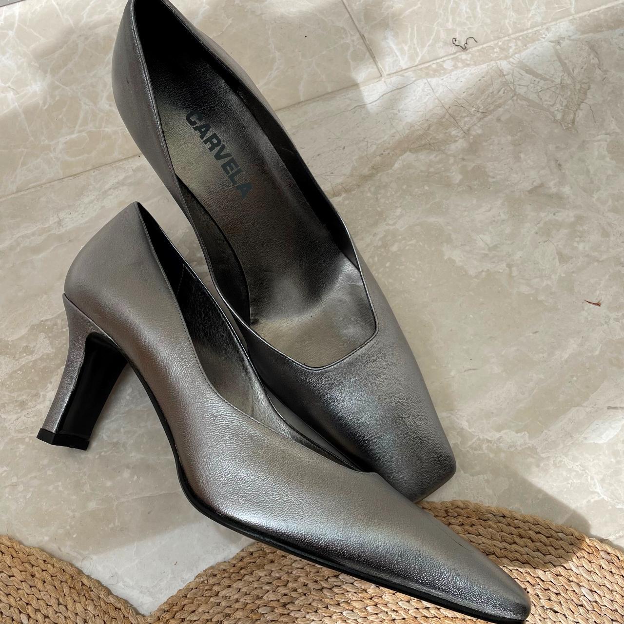 carvela silver shoes