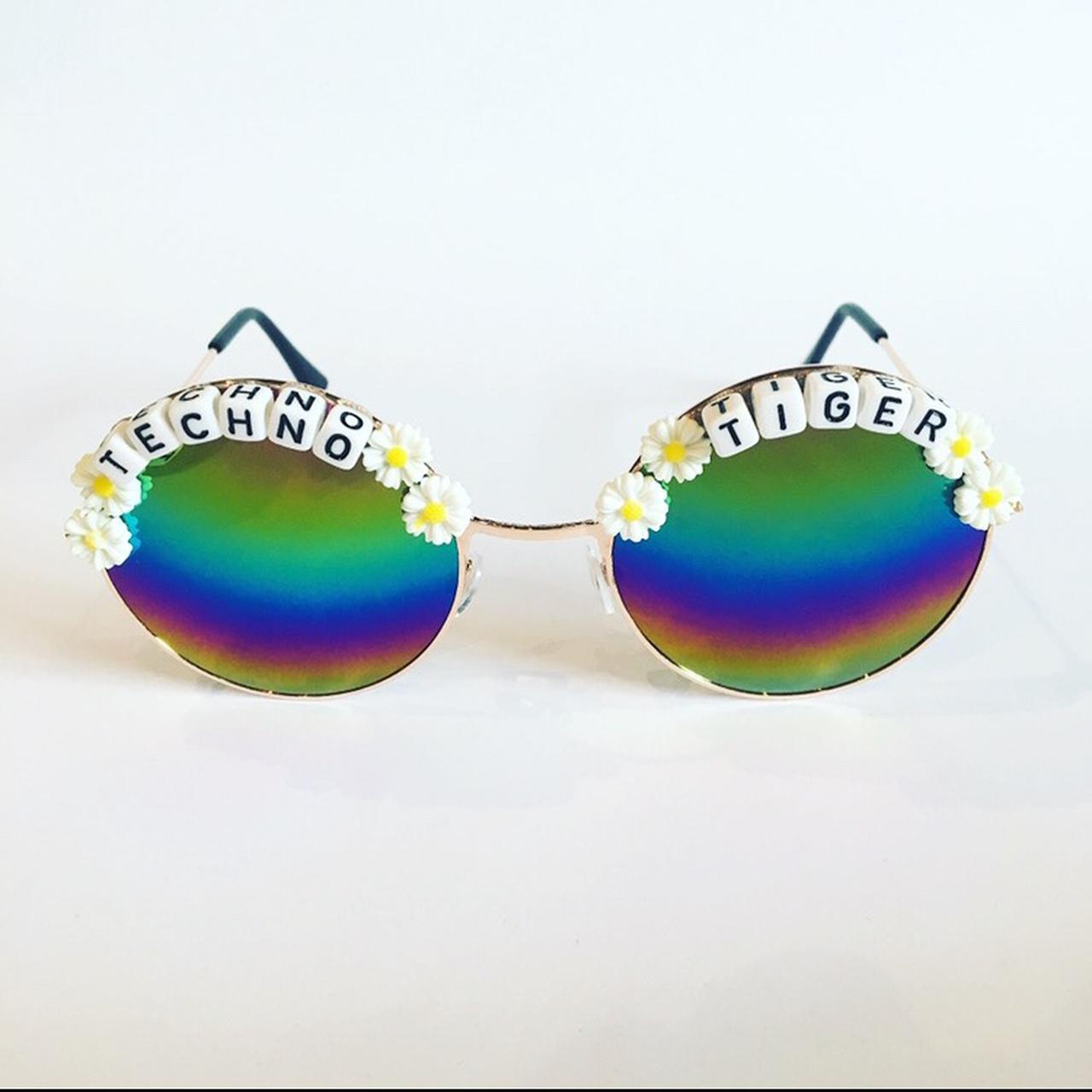 Wire Flare Round Cat Eye Mirrored Lens Sunglasses - zeroUV