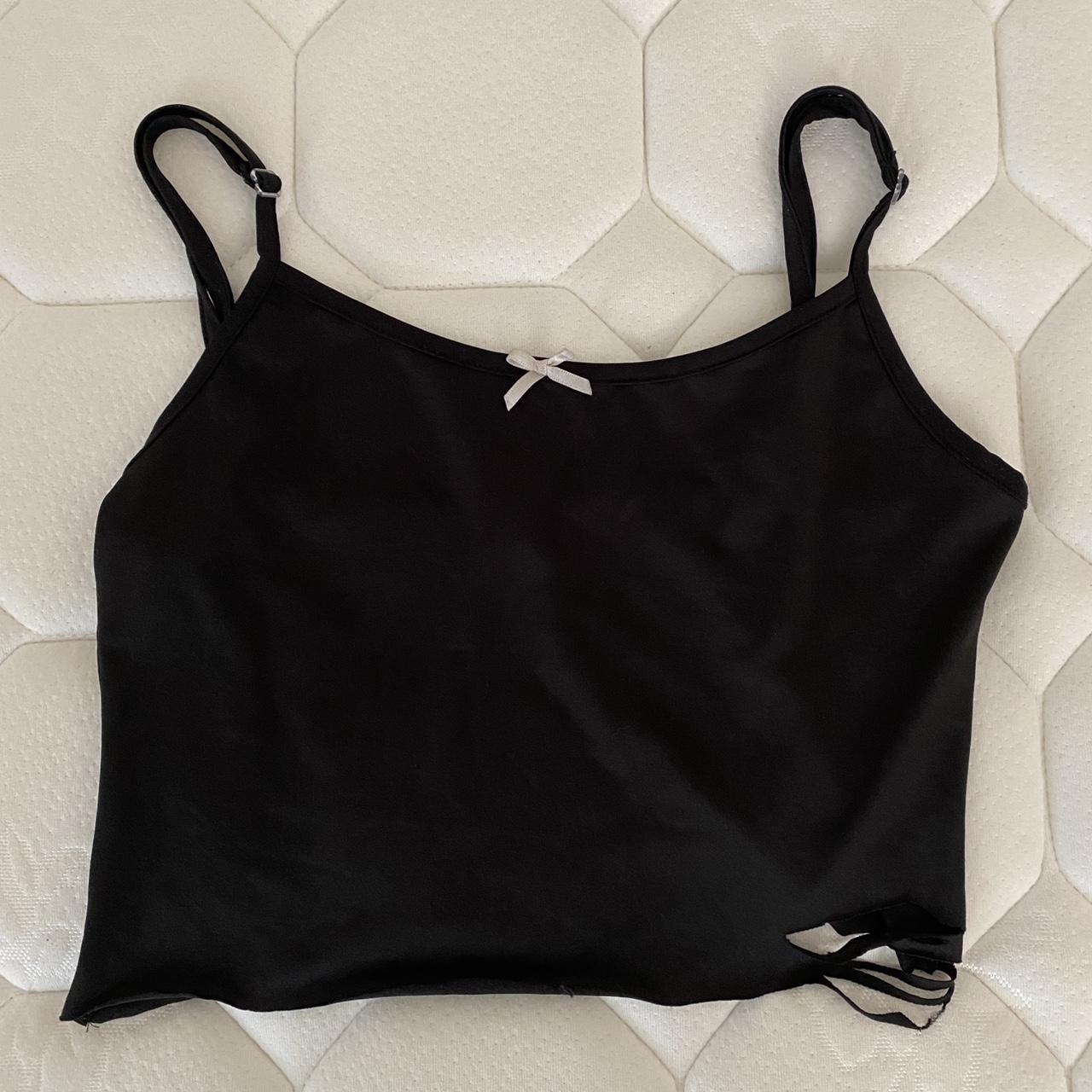 Handmade! Coquette bow tank top 🤍 This is a black... - Depop