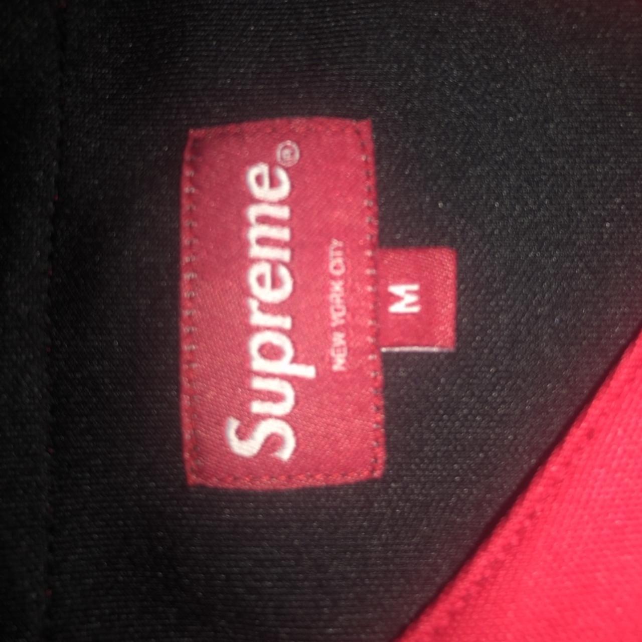 Supreme Vertical Logo Baseball Jersey Black/Red