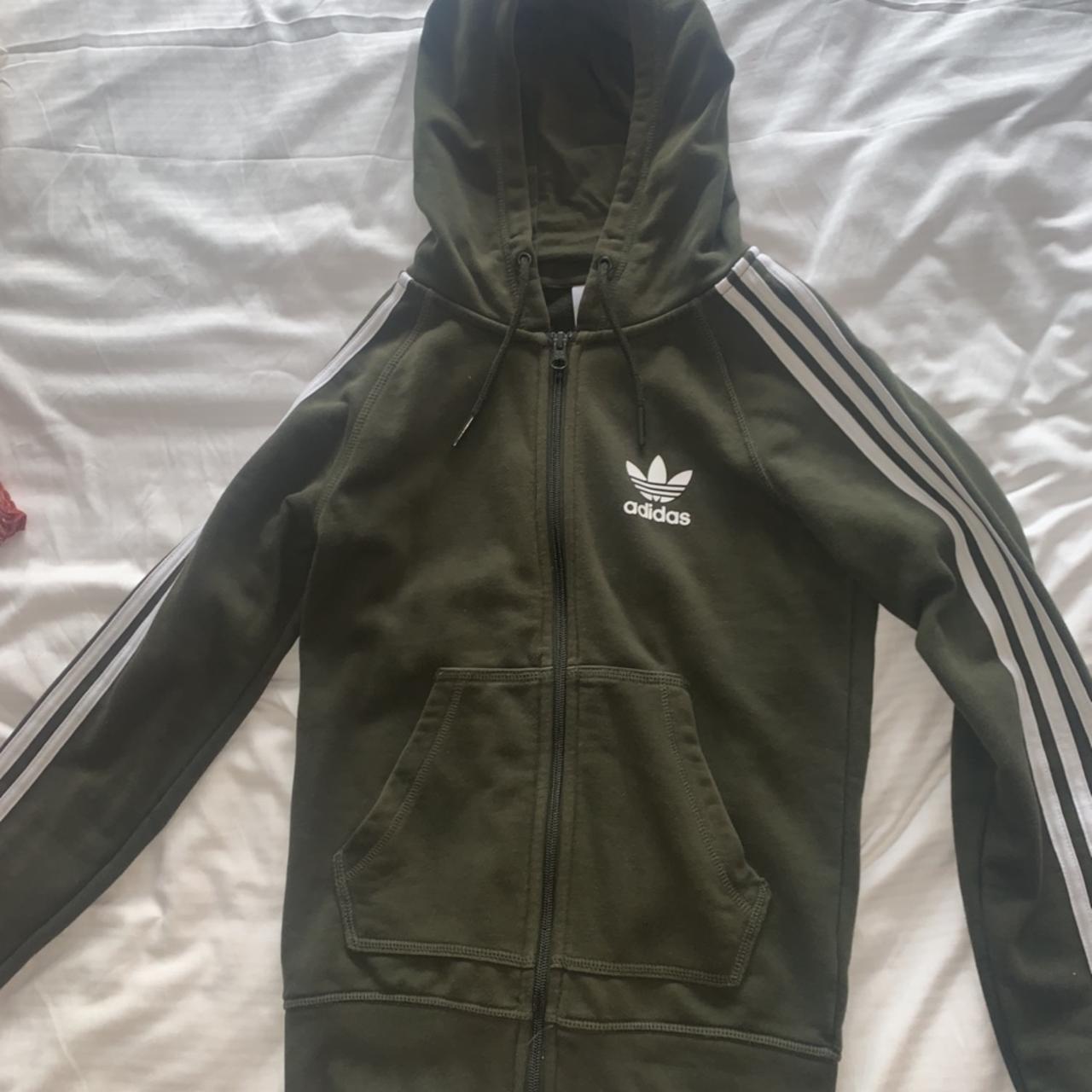 khaki green adidas tracksuit