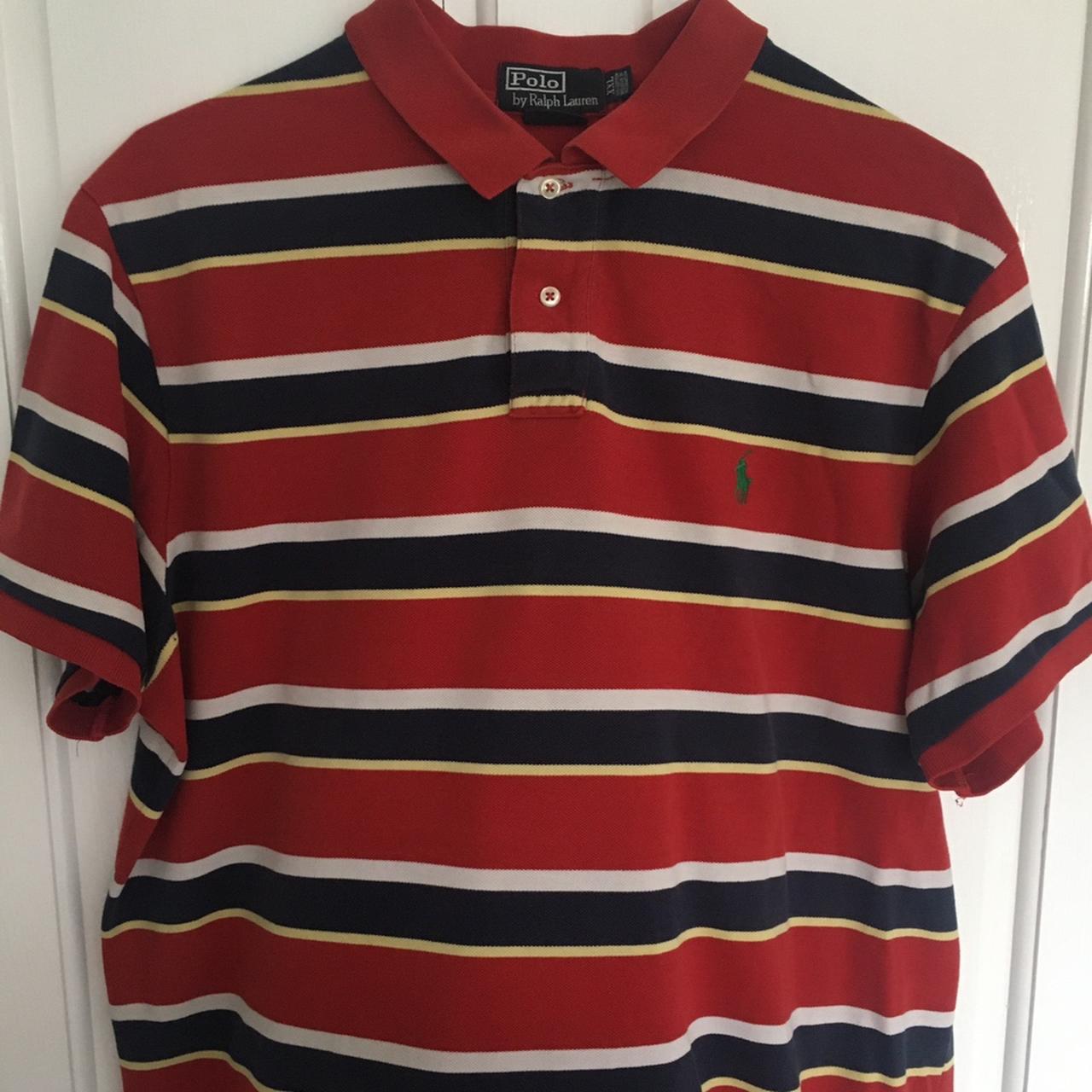 Polo Ralph Lauren Men's Red and Navy Polo-shirts | Depop