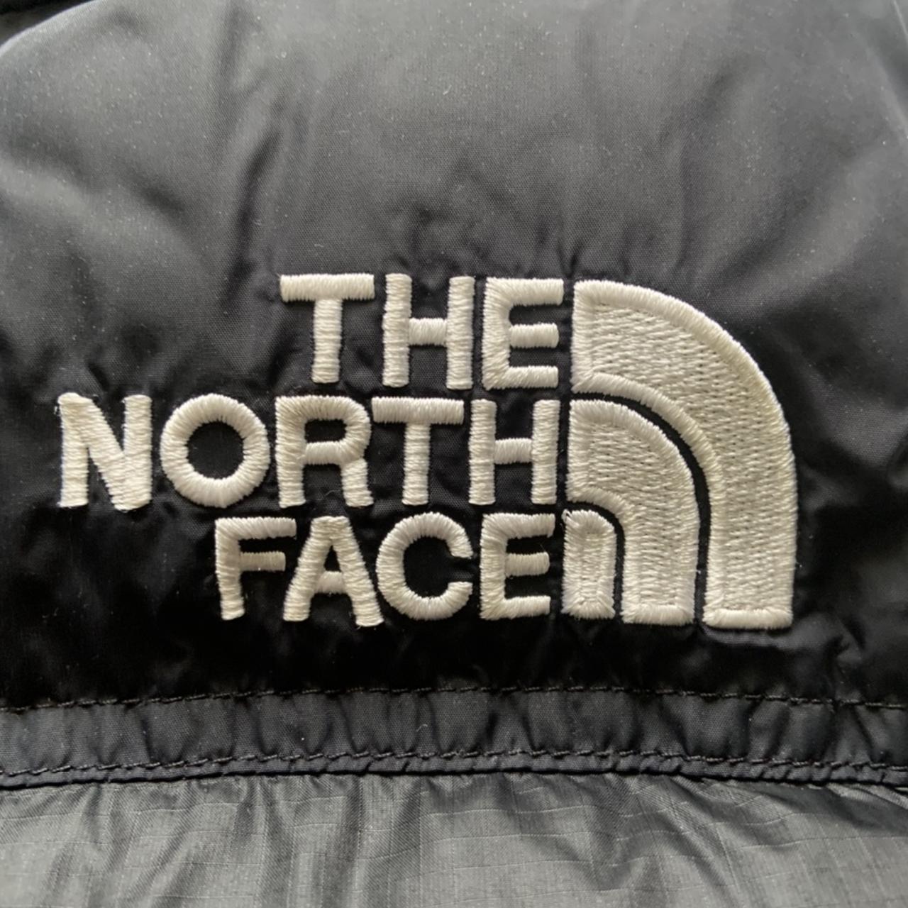 Black north face youth kids gilet nuptse size... - Depop