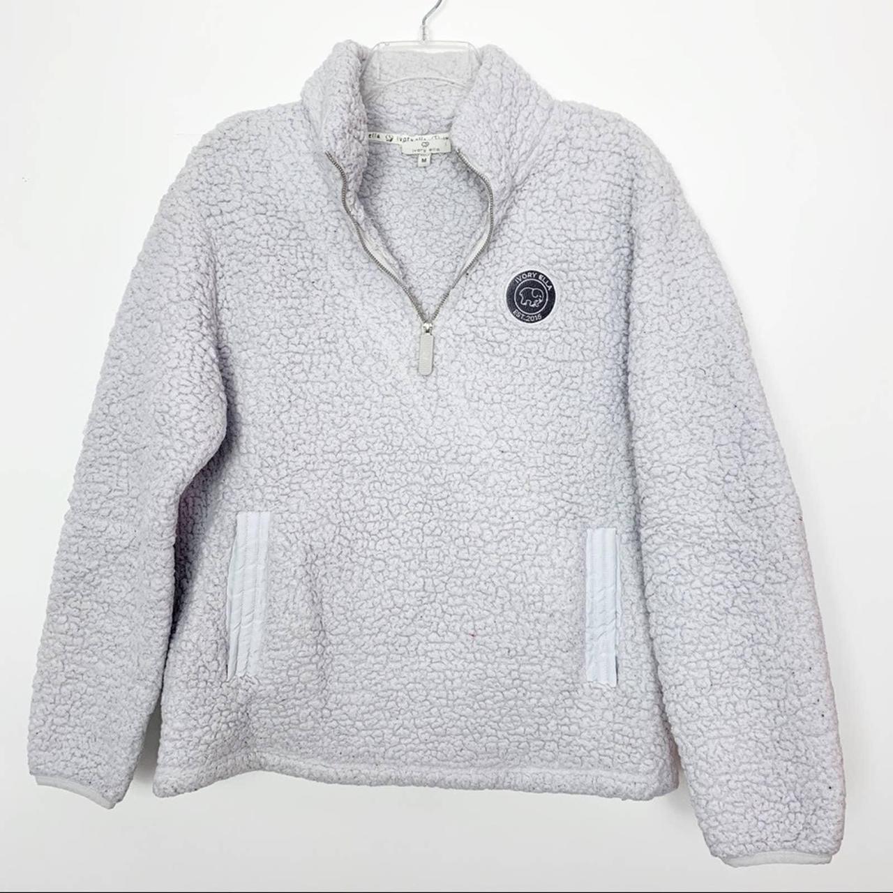 ivory ella sherpa quarter zip