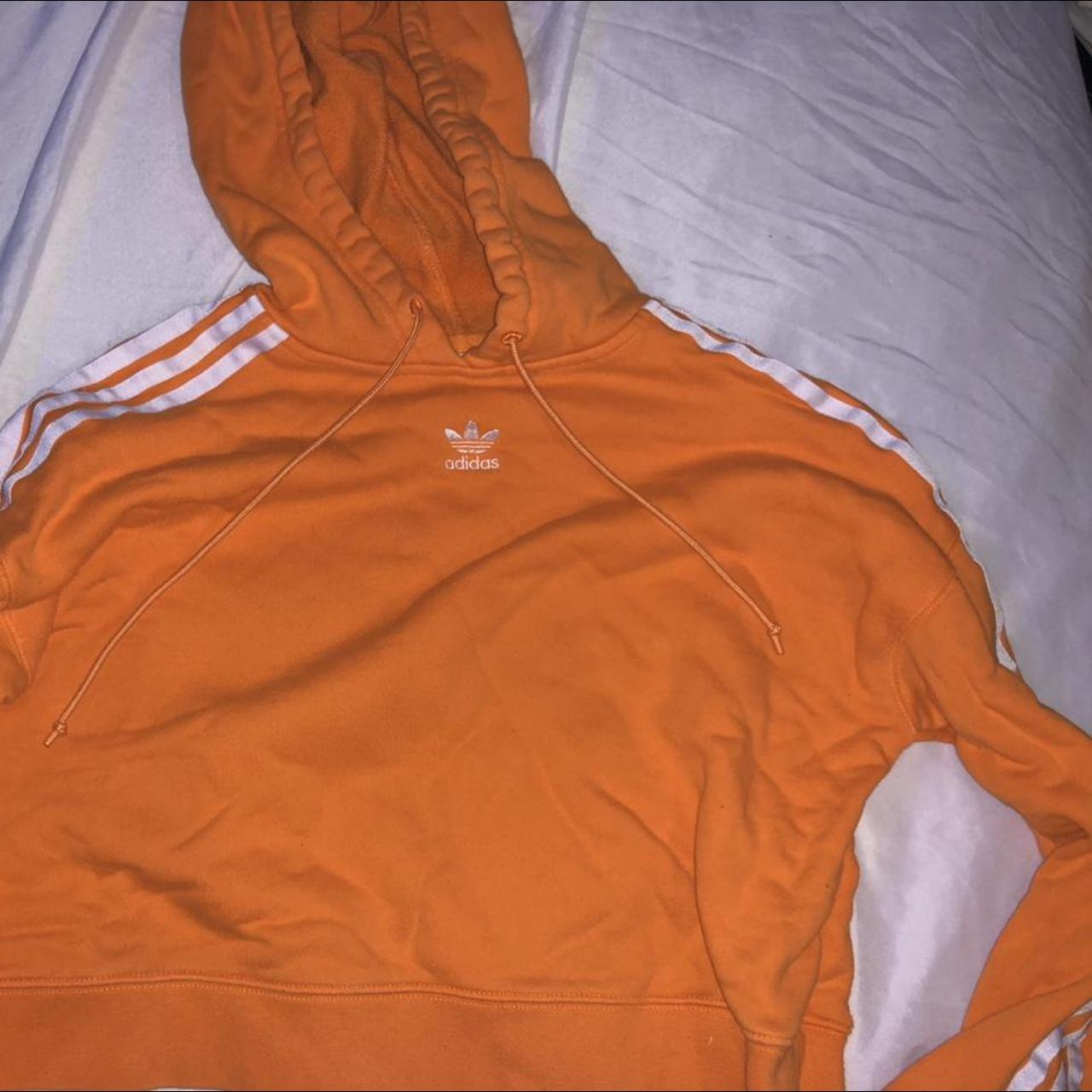 adidas cropped hoodie orange