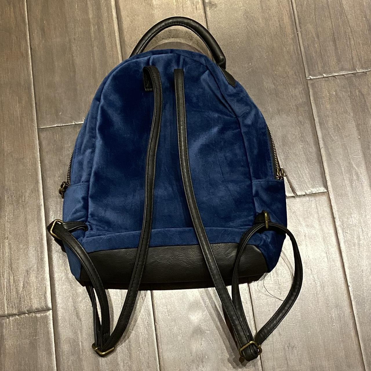 Blue velvet mini backpack Depop
