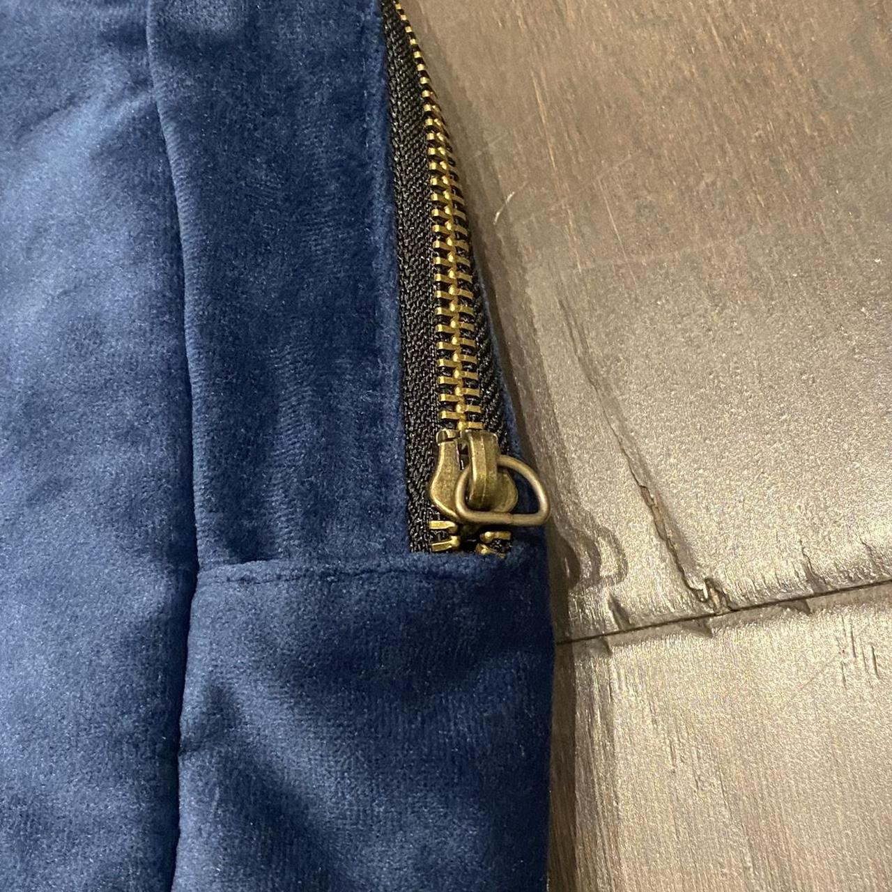 Blue velvet mini backpack Depop