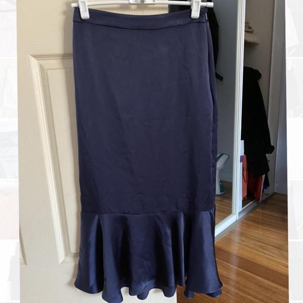 Zara Womens Navy Skirt Depop