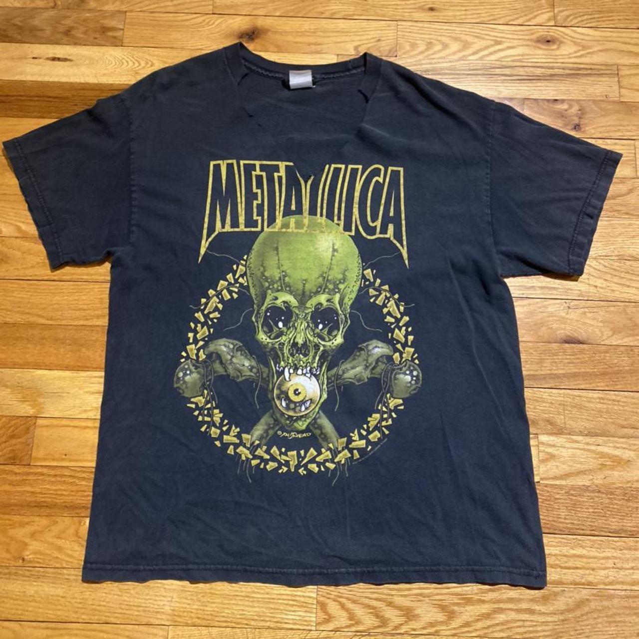Vintage Metallica pushead no leaf clover tee shirt... - Depop