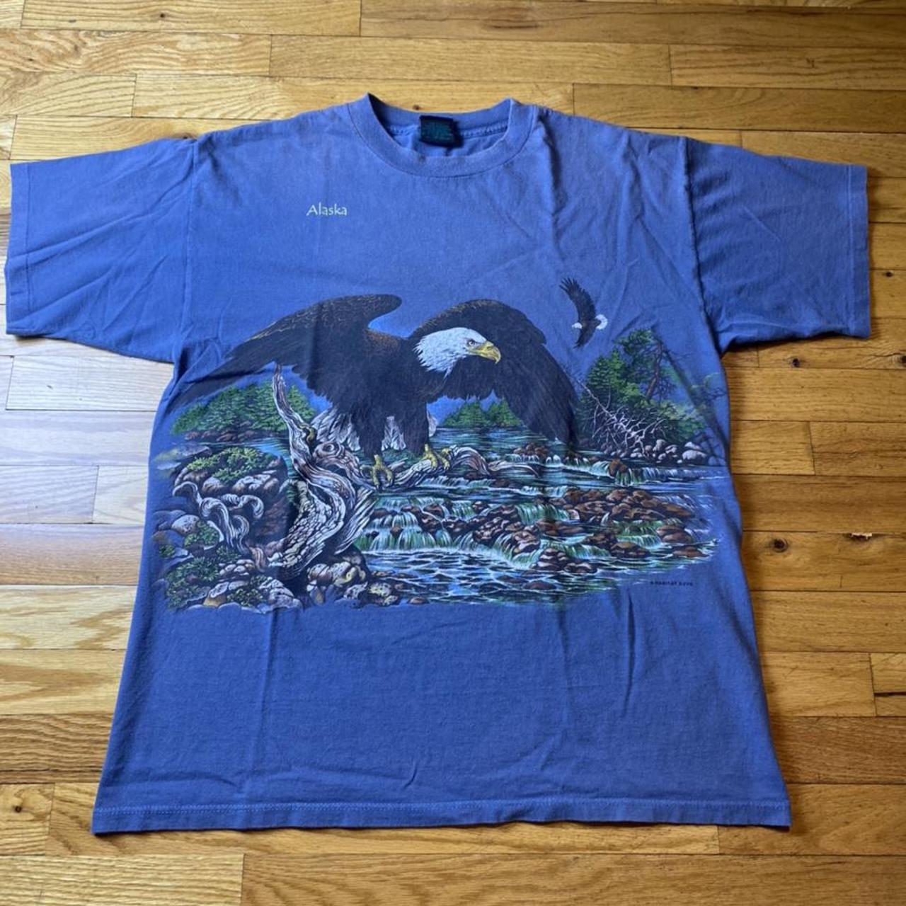 Vintage 90’s Habitat Alaska Eagle tee shirt size:... - Depop