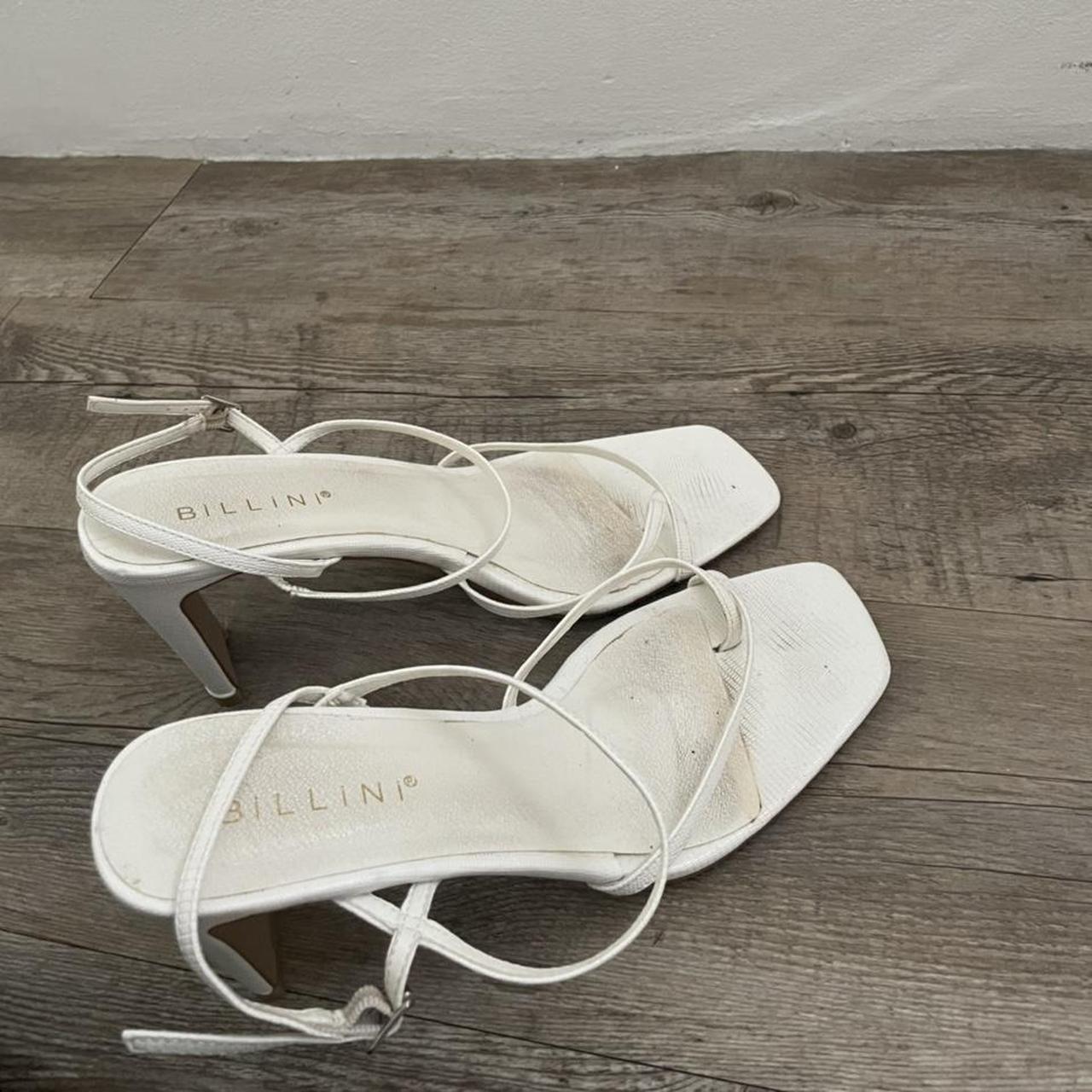 White billini heels obviously have a bit of wear on... - Depop