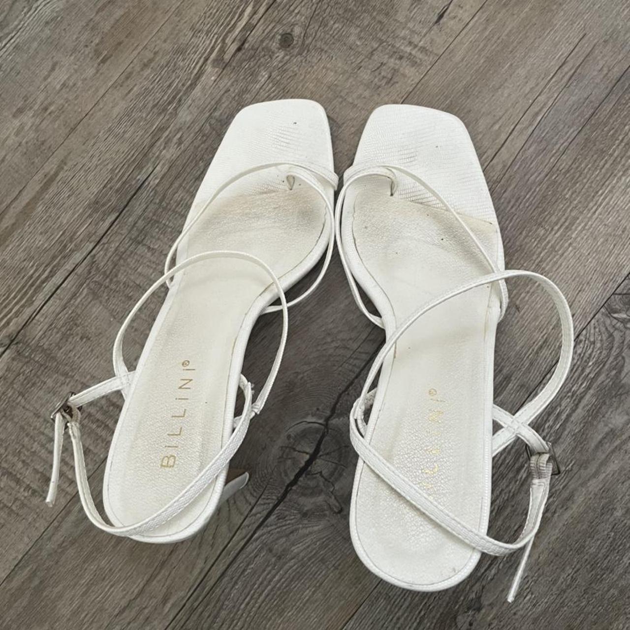 White billini heels obviously have a bit of wear on... - Depop