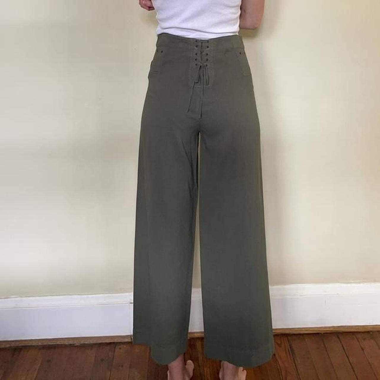 Olive Women's Green and Khaki Trousers | Depop