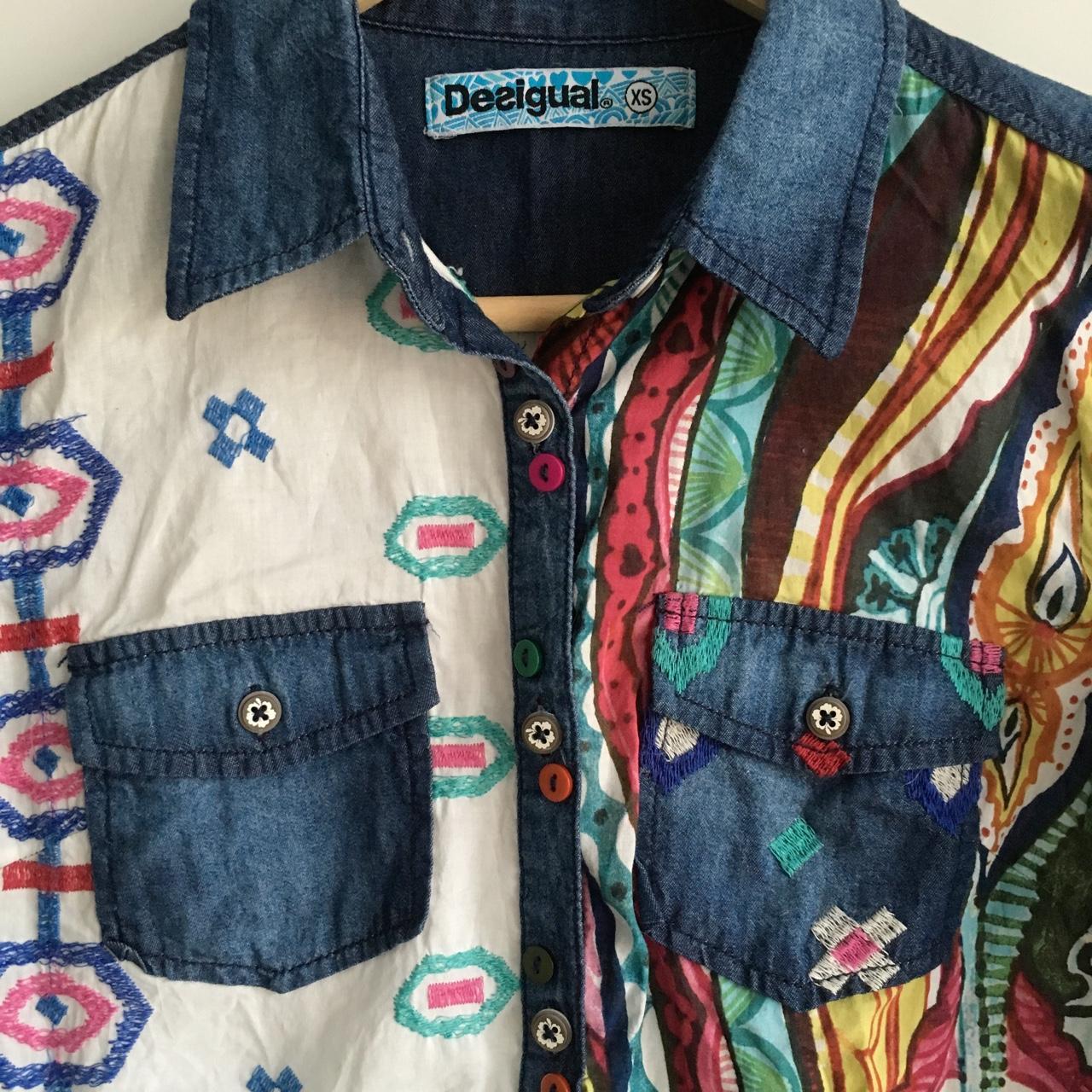 Desigual mens xs designer funky hippie patterned... Depop