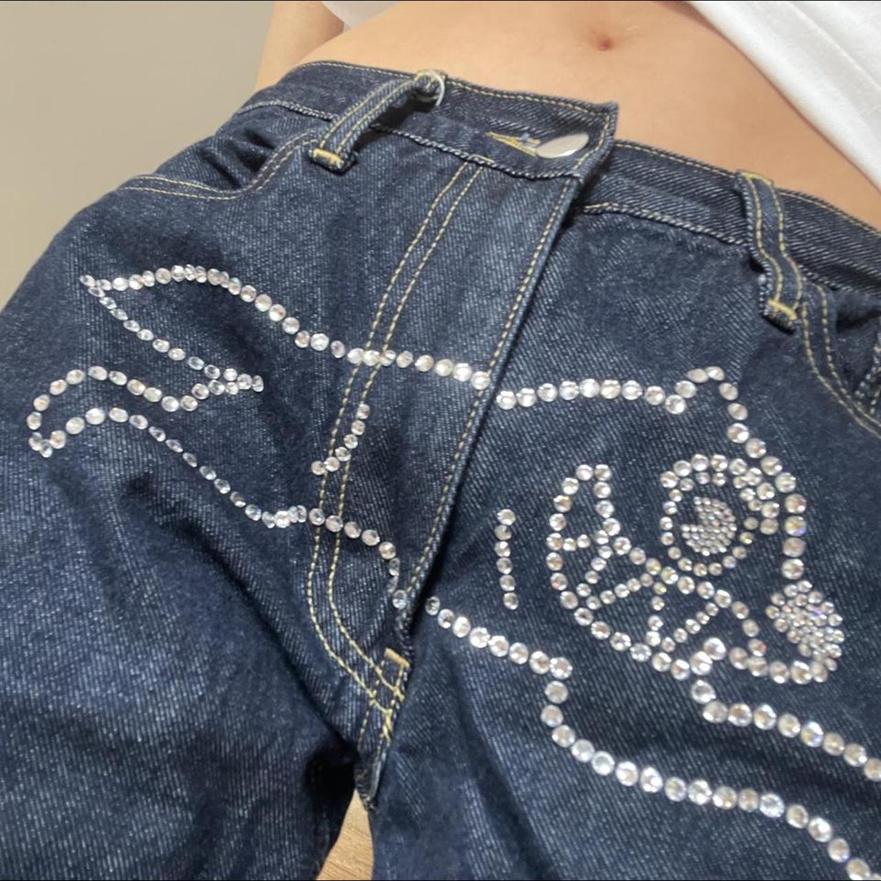 Ice Cream Men's Blue and Navy Jeans Depop