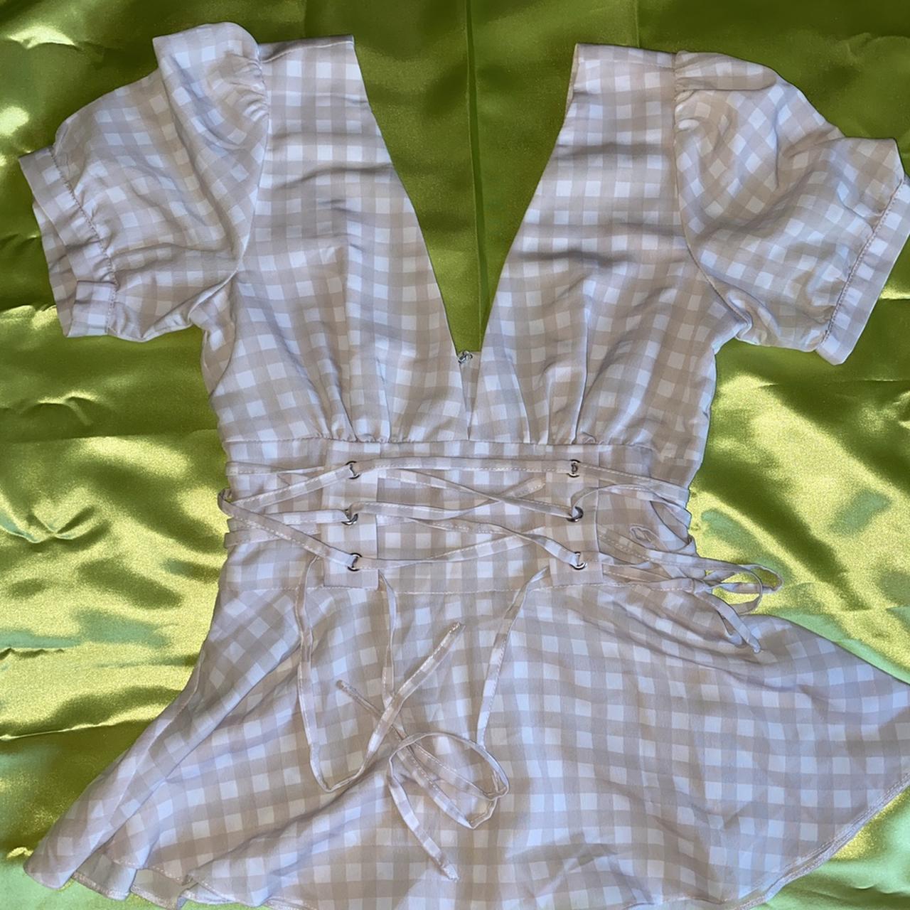 ASOS Women's Pink and White Blouse (2)
