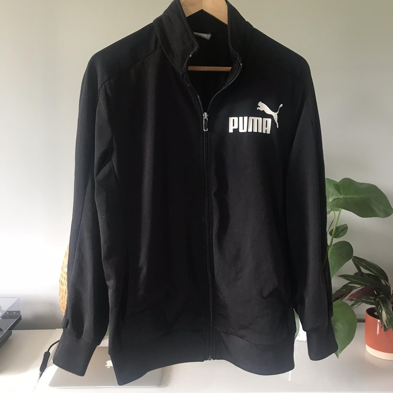 Puma Men's Black and White Jacket | Depop