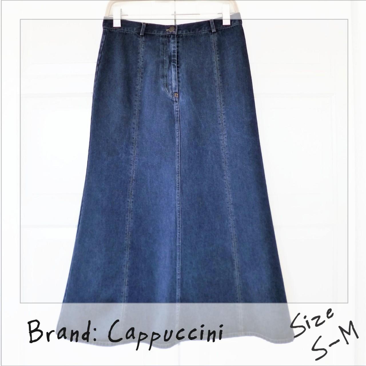 Long blue 2024 jean skirts 60s