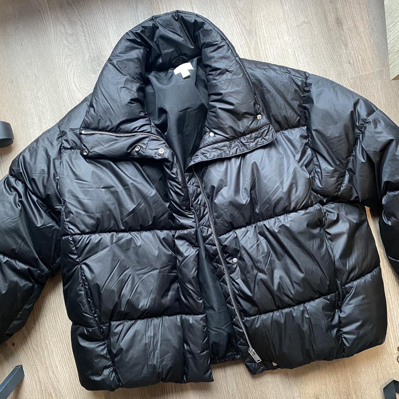 H&m black padded on sale jacket