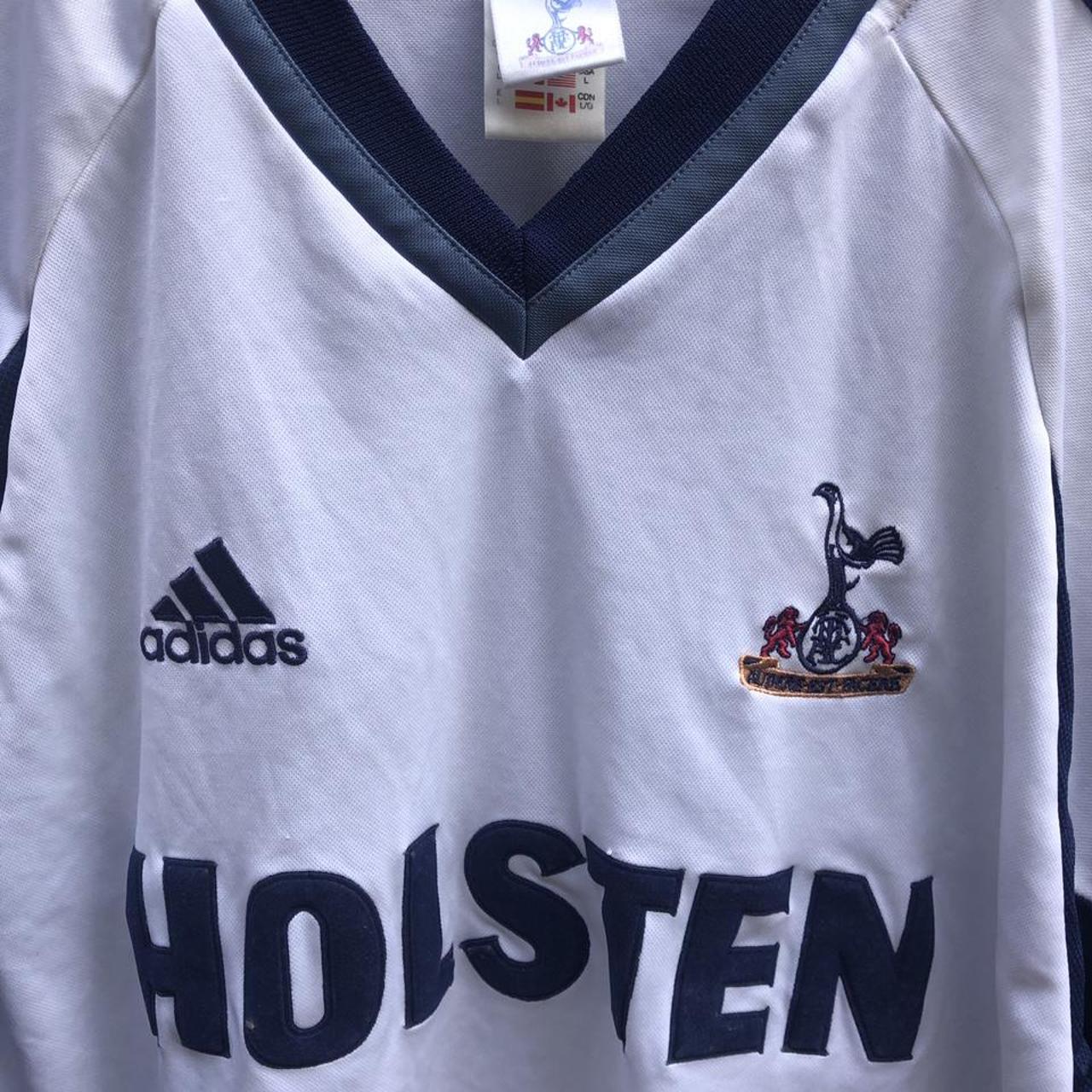 Spurs adidas home shirt from 2001/02 in LS, a... - Depop