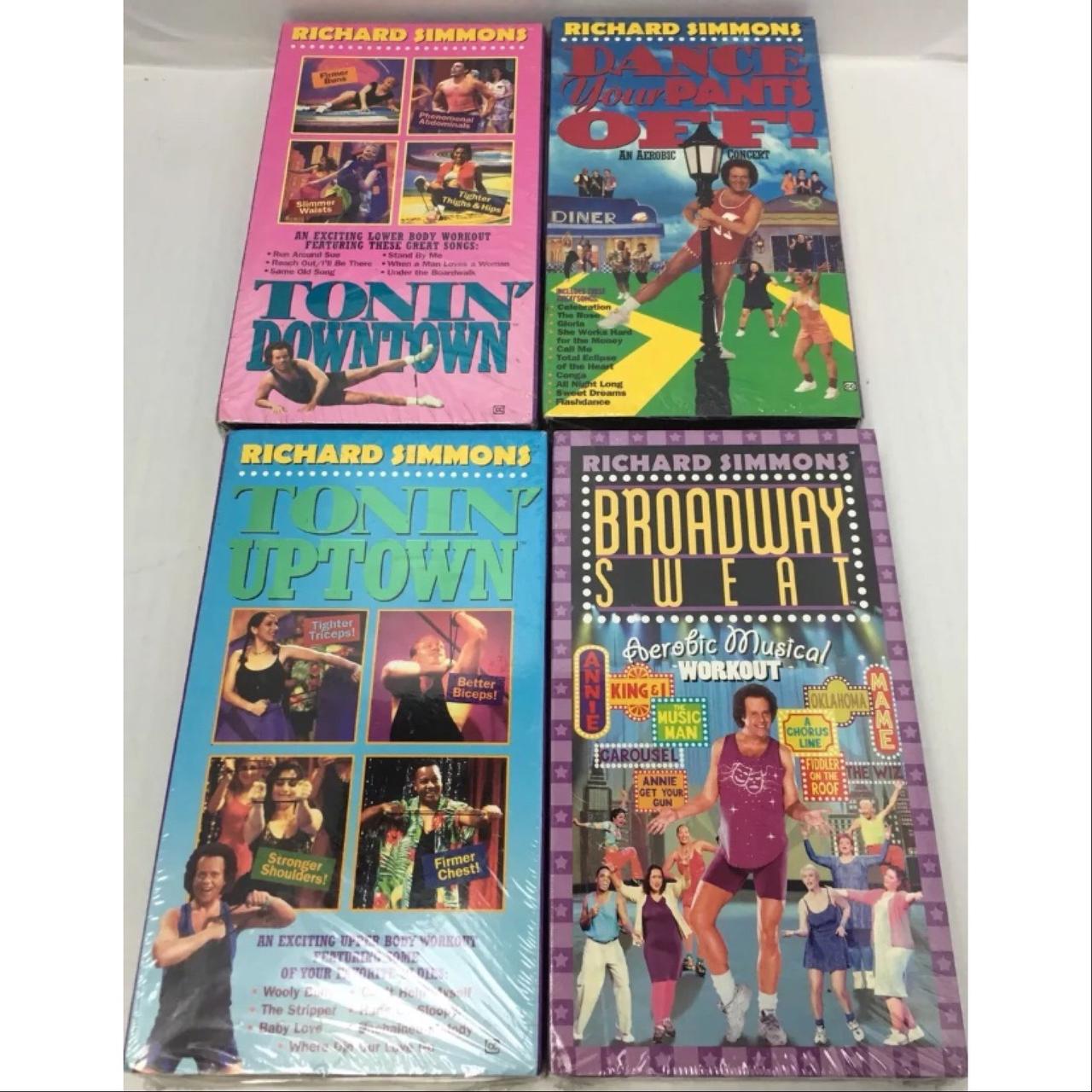 4 Richard Simmons VHS Lot Tonin' Uptown & Downtown... - Depop