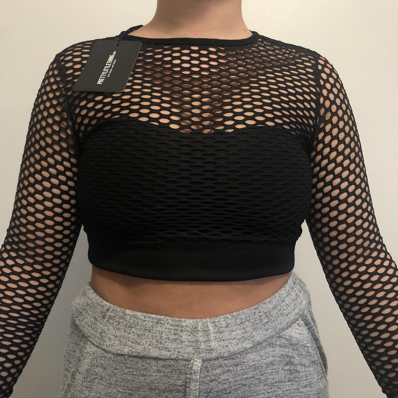 Fishnet top pretty little thing on sale