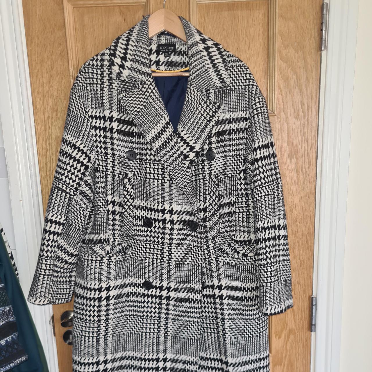 houndstooth coat topshop