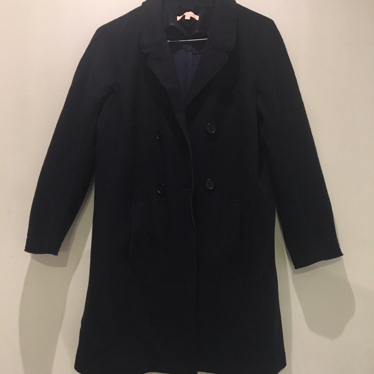 Perfect condition jigsaw junior navy overcoat age... - Depop